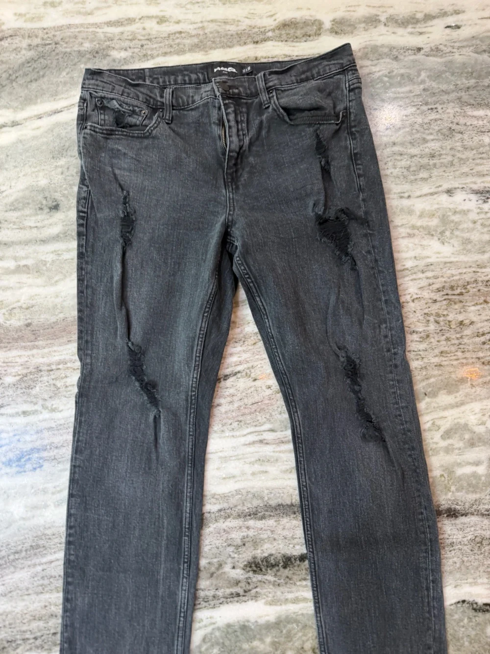 RSQ Men's Skinny Jeans in Charcoal Black Wash 30x30